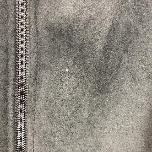 LL Bean Black Faux Suede Shearling Jacket- Size Medium - Picture 3 of 13